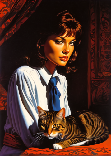 one cat,firestar,red tabby,clue and white,toyger,bengal,red cat,sci fiction illustration,milbert s tortoiseshell,bengal cat,felidae,domestic cat,katherine hepburn,vintage art,the cat,orientalism,ann m