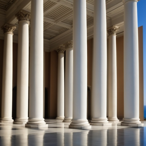 海边,doric columns,columns,colonnade,three pillars,classical architecture,pillars,bernini's colonnade,us supreme court building,thomas jefferson memorial,neoclassical,roman columns,us supreme court,enta