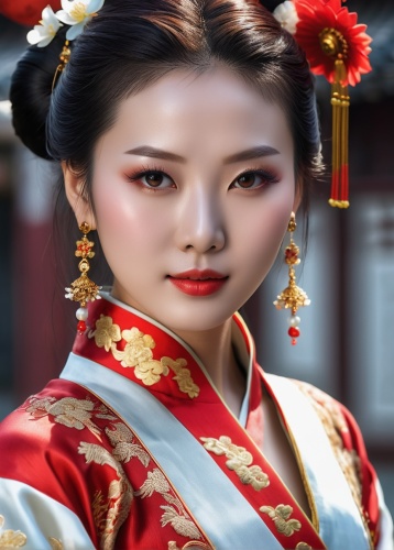 你好中国美女,Photography,General,Realistic